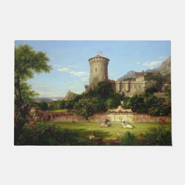 Felpudo Glorioso pasado (Castillo medieval y Caballeros Jo (Anverso)