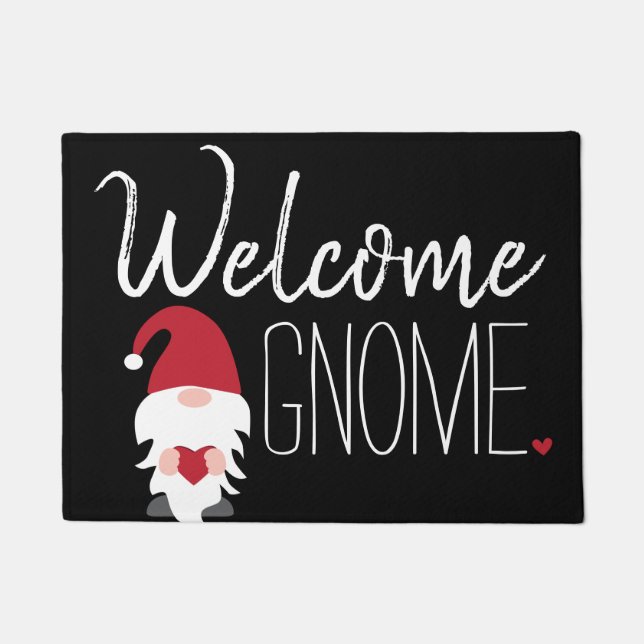 Felpudo Gnome de bienvenida, puerta de la decoración en ca (Anverso)