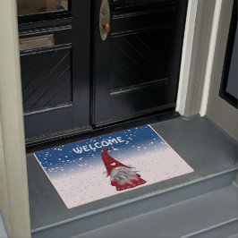 Felpudo Gnome rojo en la nieve