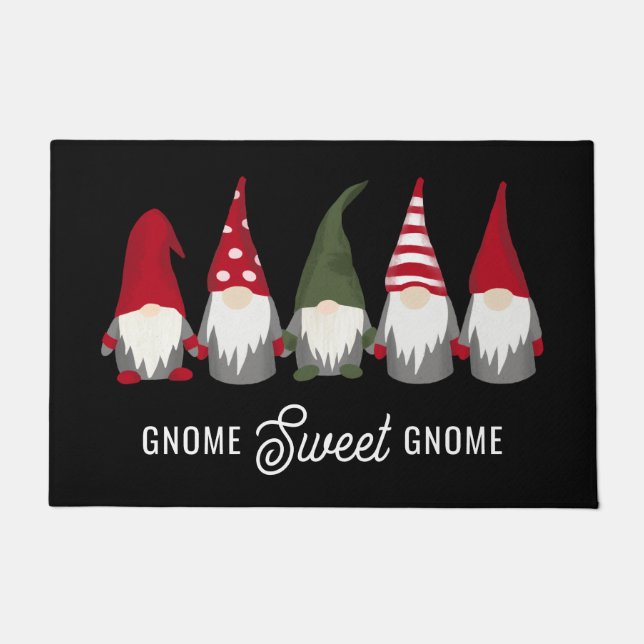 Felpudo Gnome Sweet Gnome Funny Navidades (Anverso)