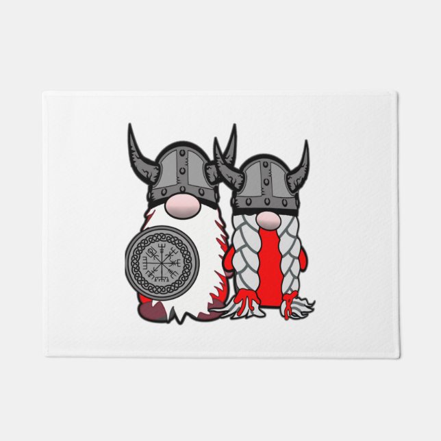 Felpudo Gnomes nórdicos lindo Tomte Pareja Escandinavia (Anverso)