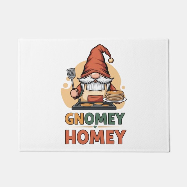 Felpudo Gnomey homey pancakes design (Anverso)