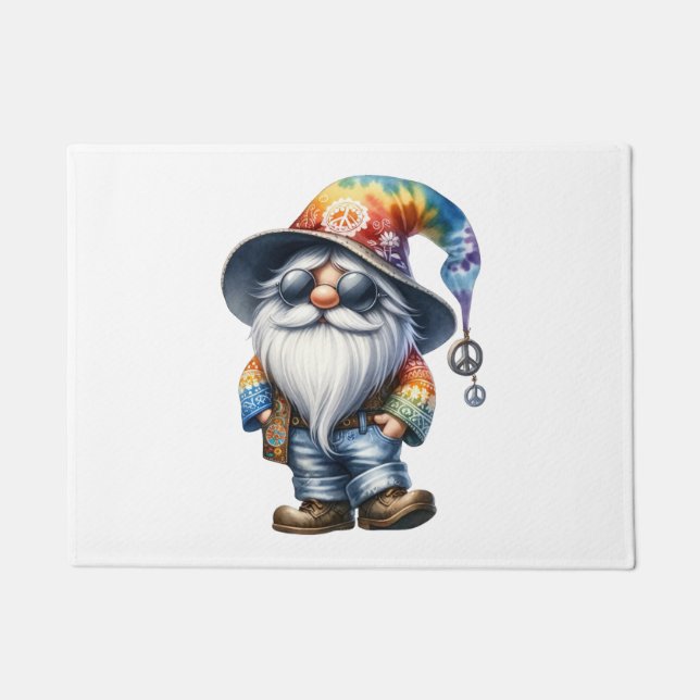 Felpudo Gnomo hippie (Anverso)