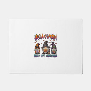 Felpudo Gnomos de Halloween Tres Gnomos Sombrero de Bruja