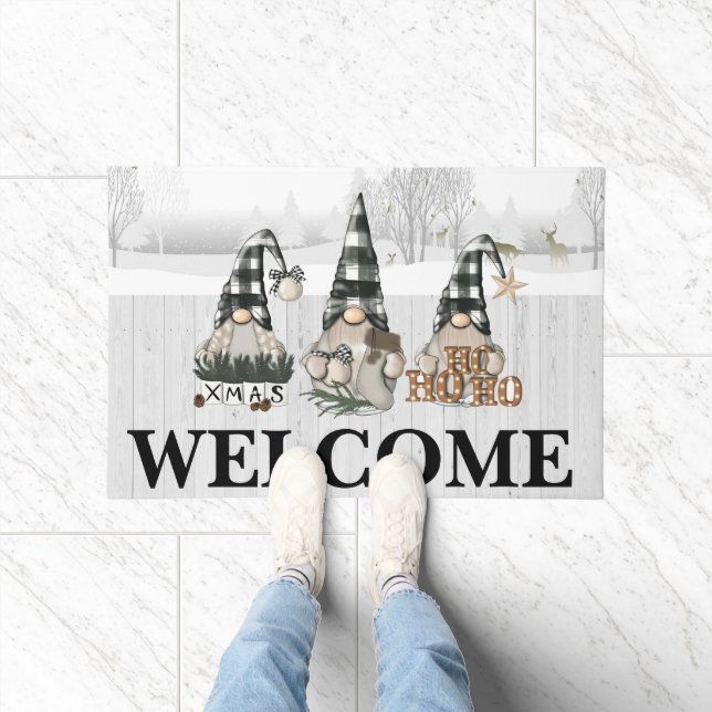 Felpudo Gnomos y Ciervos Bienvenidos  (Interior)