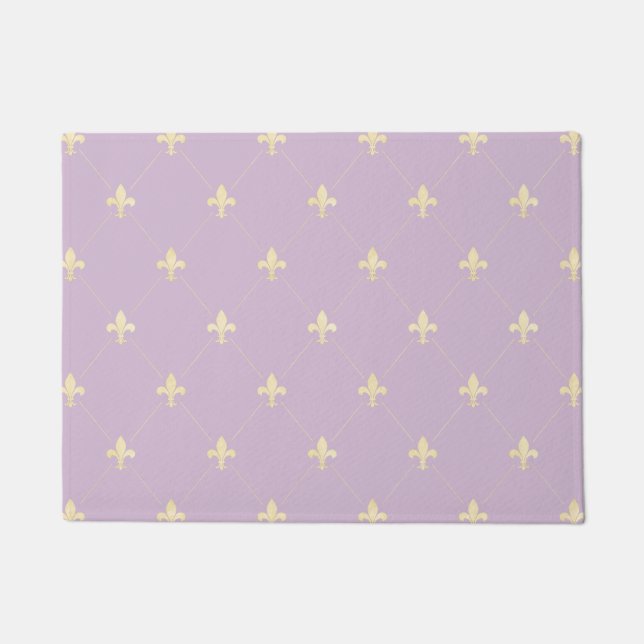 Felpudo Gold Fleur-de-Lis Lilac 18x24 (Anverso)