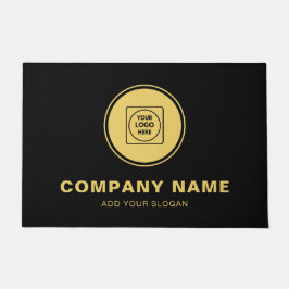 Felpudo Gold Logo Custom Business Branding doormat