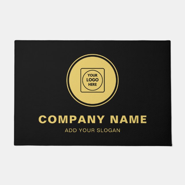 Felpudo Gold Logo Custom Business Branding doormat (Anverso)