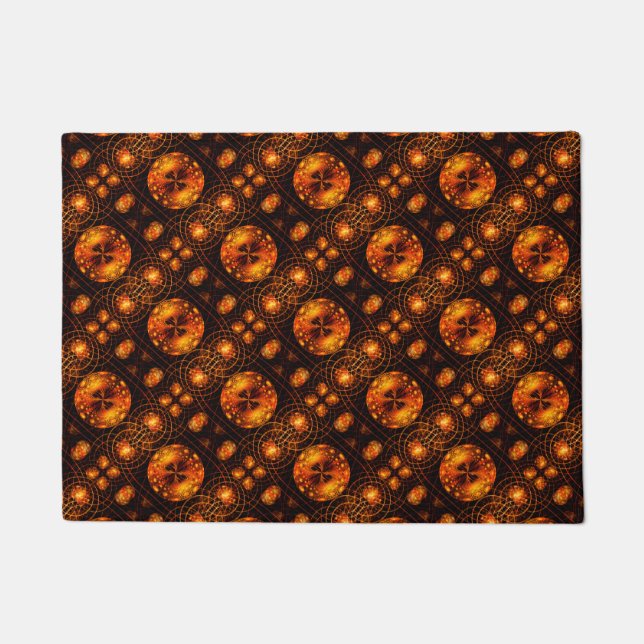 Felpudo Gold Modern Boho Elegant Abstract Art Pattern #507 (Anverso)