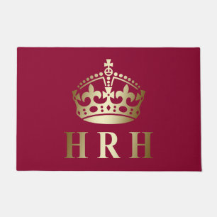 Felpudo Gold Y Red HRH Royal Crown