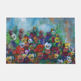 Felpudo Golden Afternoon Pansies by Jason Street