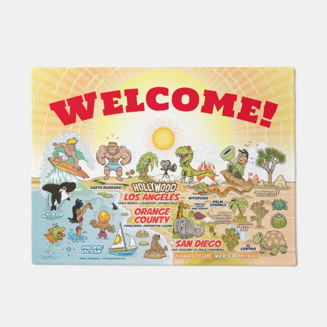 Felpudo Golden SoCal Welcome Mat (Anverso)