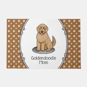 Felpudo Goldendoodle Mom Doodle Mom (rojo dorado)