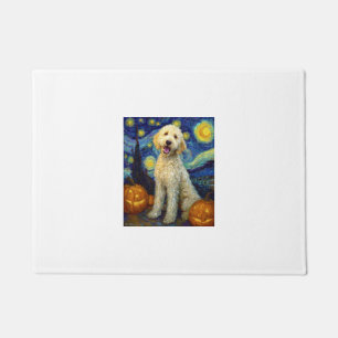 Felpudo Goldendoodle Perro Lindo Halloween Jack O Linterna