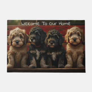 Felpudo Goldendoodle Puppy Door Mat