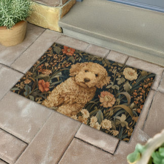 Felpudo Goldendoodle Puppy en el Jardín estilo William Mor