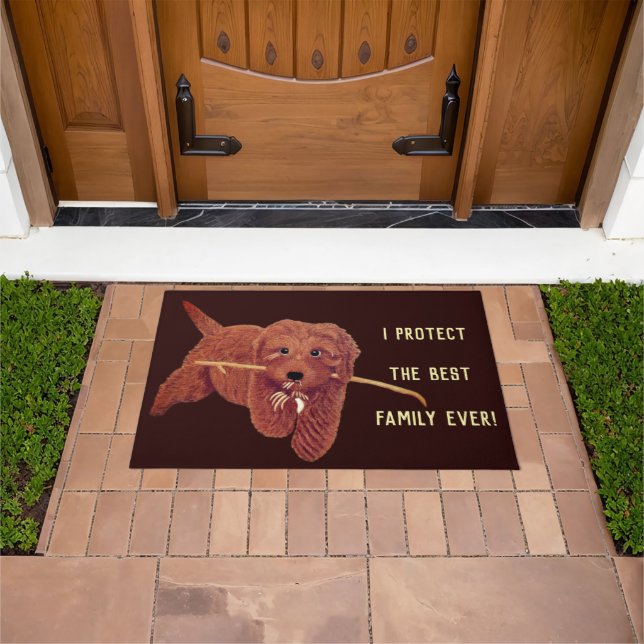 Felpudo Goldie Golden Dog Doormat (Exterior)