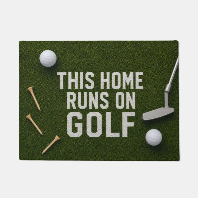 Felpudo Golf esta casa funciona con golf (Anverso)