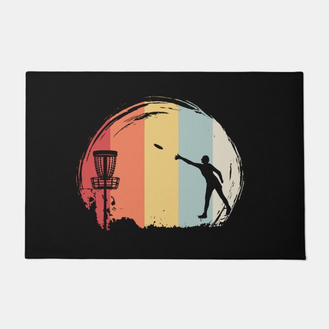 Felpudo Golf Frisbee Retro (Anverso)