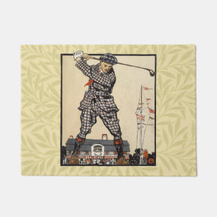 Felpudo Golf Golfista Vintage Antiguo Golf