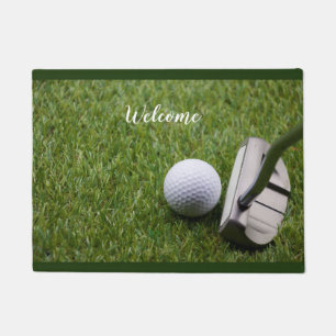 Felpudo Golf Moto de golf de bienvenida y Putter