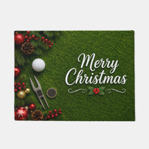 Felpudo Golf navideño sobre césped verde