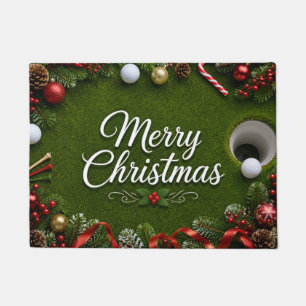 Felpudo Golf navideño sobre césped verde