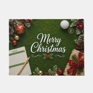 Felpudo Golf navideño sobre césped verde