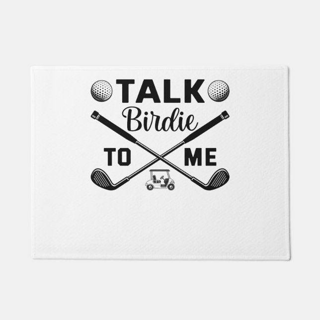 Felpudo Golf Talk Birdie to Me Divertido (Anverso)