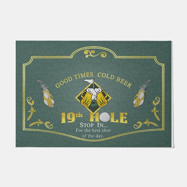Felpudo Good Time Cold Beer Mat, Golf (Anverso)