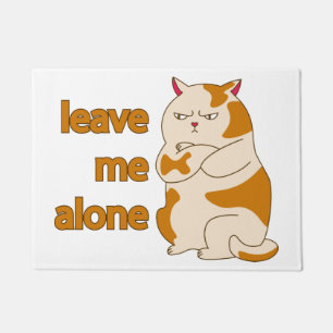 Felpudo Gordo gato malhumorado déjame solo