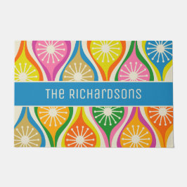 Felpudo Gotas atómicas modernas de mediados de siglo