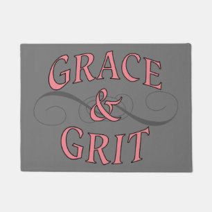 Felpudo Grace y Grit en rosa y gris