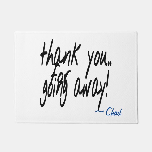 Felpudo Gracias por dejar de lado el sarcasmo personalizad (Anverso)