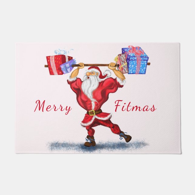 Felpudo Graciosa constructora de cuerpos Santa Claus con r (Anverso)