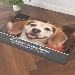 Felpudo Graciosa Foto De Perro Que Trajiste Aperitivos Gri