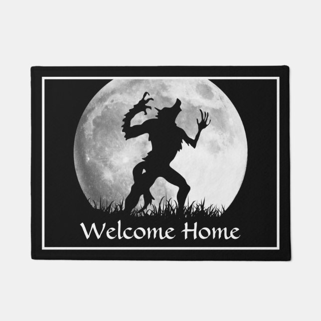 Felpudo Graciosa Halloween Bienvenida Halloween Casa - Wer (Anverso)