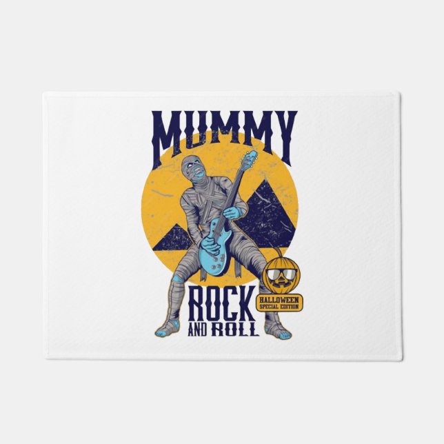 Felpudo Graciosa Música De Mummy Rock Y Monstruo Roll De H (Anverso)