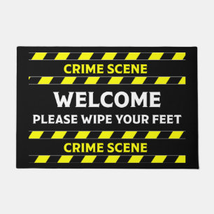 Felpudo Graciosa Novedad Crimen Escena De Puerta Mat