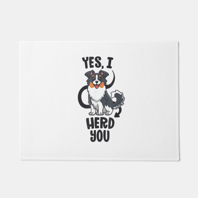 Felpudo Graciosa Pastora Australiana Regalos Aussie Sí I H (Anverso)