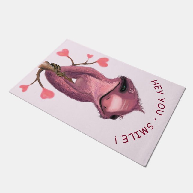 Felpudo Graciosa sonrisa romántica sonrisa Doormat (Angular)