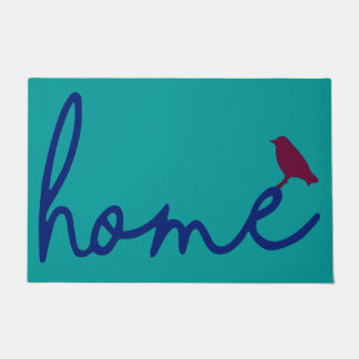 Felpudo Gracioso Bird Doormat, Home Lover Mat, Colorido Av