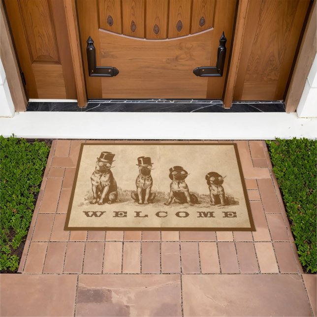 Felpudo Gracioso Bulldog divertidísimo Doormat personaliza (Exterior)