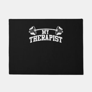 Felpudo Gracioso Diseño Barbell Para Hombres Levantamiento