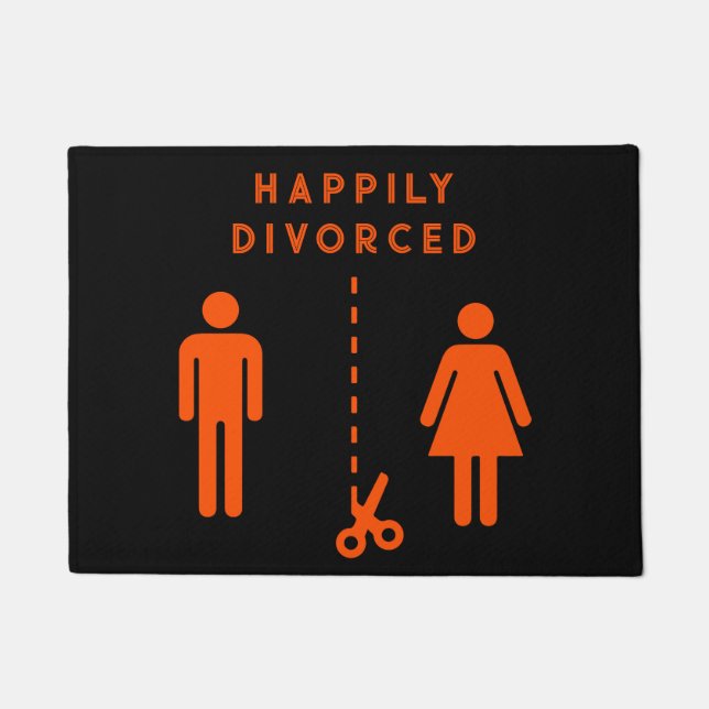 Felpudo Gracioso Divorcio Gift Door Mat (Anverso)
