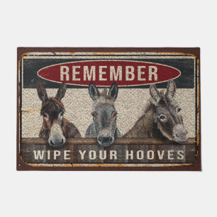 Felpudo Gracioso Donkey Yo Family Doormat, Donkey Lover Ma