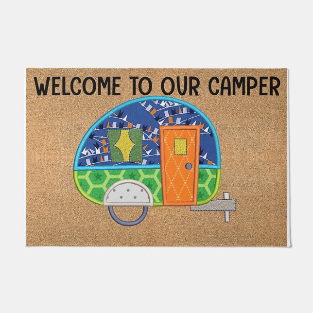 Felpudo Gracioso Doormat de Camping Day, regalo de Camper  (Anverso)