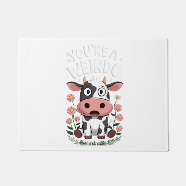 Felpudo Gracioso Doormat de vaca (Anverso)