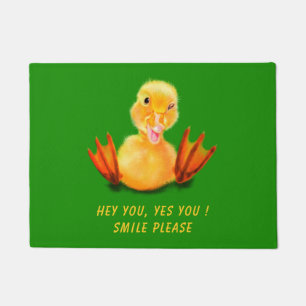 Felpudo Gracioso Doormat Happy Playful Duck - Personalizad