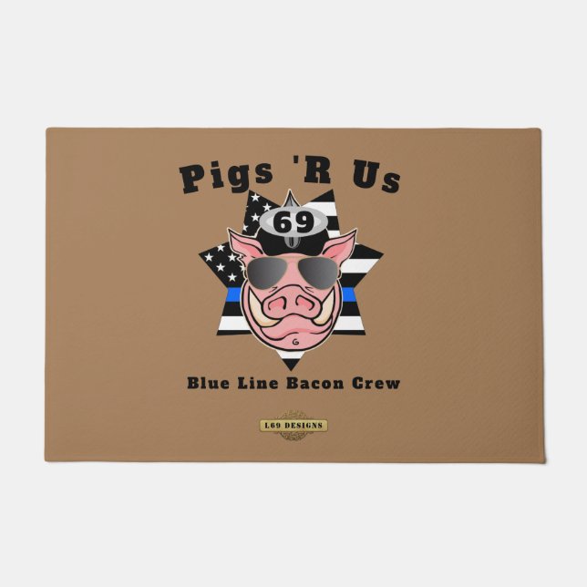 Felpudo gracioso doormat "PIGS 'R US' (Anverso)
